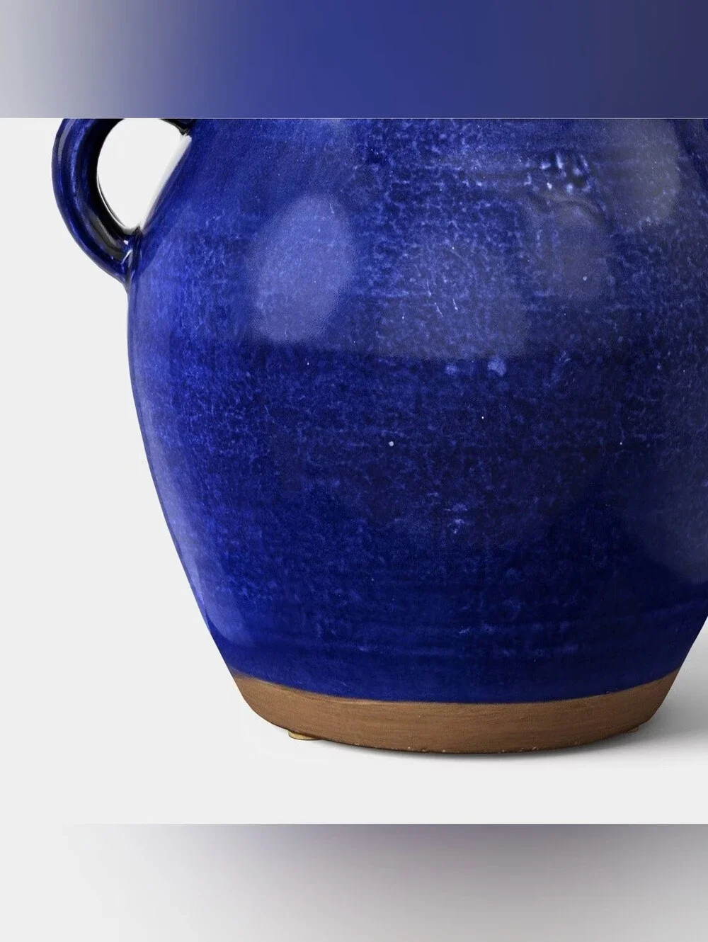 Medium Tuscan Ceramic Handled Vase Blue - Threshold